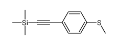 trimethyl-[2-(4-methylsulfanylphenyl)ethynyl]silane Structure