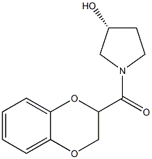 (2,3-二氢-苯并[1,4]二氧杂芑-2-基)-((R)-3-羟基-吡咯烷-1-基)-甲酮结构式