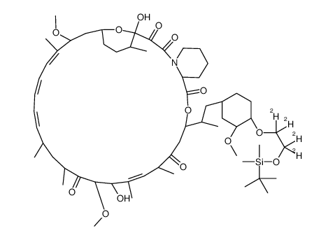 42-O-tert-Butyldimethylsilyloxyethyl-d4 Rapamycin结构式