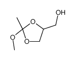 (2-methoxy-2-methyl-1,3-dioxolan-4-yl)methanol结构式