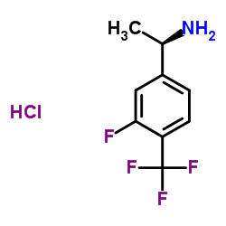 (R)-1-(3-Fluoro-4-(trifluoromethyl)phenyl)ethanamine hydrochloride Structure