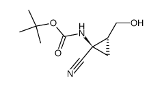 Carbamic acid, [1-cyano-2-(hydroxymethyl)cyclopropyl]-, 1,1-dimethylethyl Structure