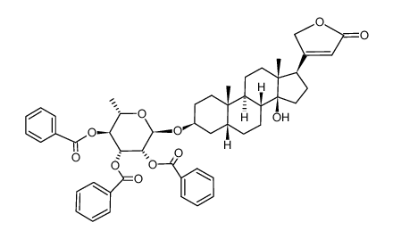 evomonoside α-L-rhamnopyranoside tribenzoate结构式