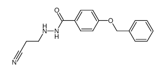 1-<4-(benzyloxy)benzoyl>-2-(cyanoethyl)hydrazine Structure