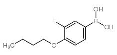 4-丁氧基-3-氟苯基硼酸结构式