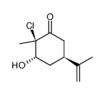 (2R,3S,5S)-2-Chloro-3-hydroxy-5-isopropenyl-2-methyl-cyclohexanone Structure