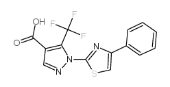1-(4-苯基-2-噻唑基)-5-三氟甲基-1H-吡唑-4-甲酸结构式
