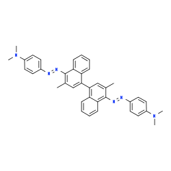 4,4'-Bis(4-dimethylaminophenylazo)-3,3'-dimethyl-1,1'-binaphthalene结构式