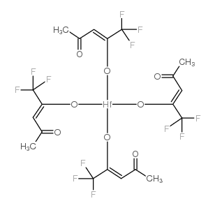 Hafnium,tetrakis(1,1,1-trifluoro-2,4-pentanedionato-kO2,kO4)- Structure