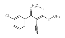 2-(3-chlorobenzoyl)-3,3-bis(methylsulfanyl)prop-2-enenitrile Structure