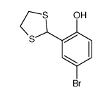 4-溴-2-(1,3-二硫基烷)苯酚结构式
