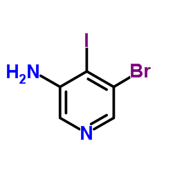 5-溴-4-碘吡啶-3-胺结构式