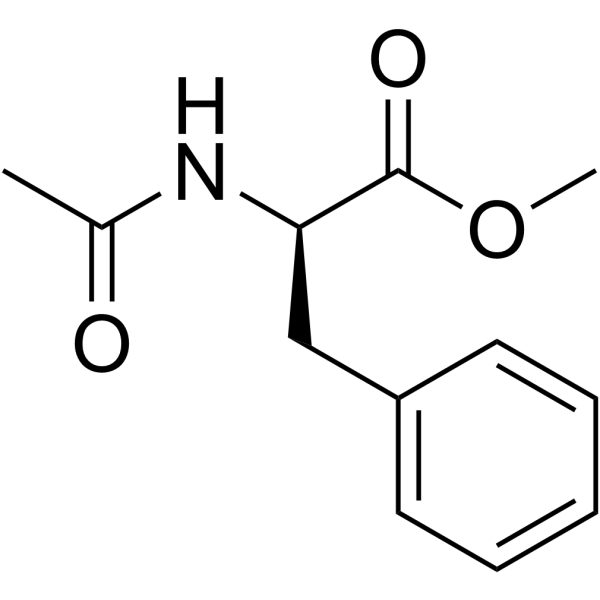 (R)-2-乙酰氨基-3-苯基丙酸甲酯结构式