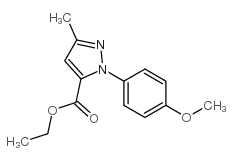 1-(4-甲氧基苯基)-3-甲基-1H-吡唑-5-羧酸乙酯结构式