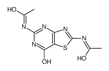 2,5-二乙酰氨基-2,3-二氢噻唑并[4,5-d]嘧啶-7-(6H)-酮结构式