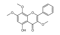 5-Hydroxy-3,7,8-trimethoxy-2-phenyl-4H-1-benzopyran-4-one Structure