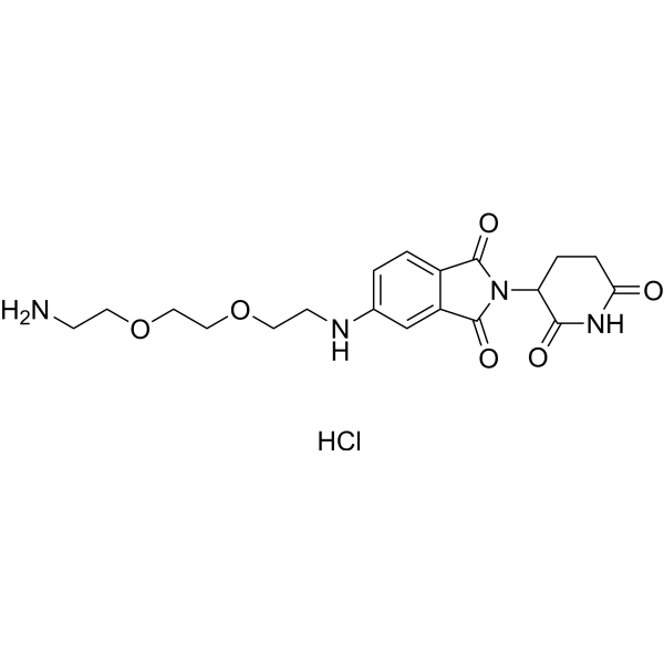 Thalidomide-5-NH-PEG2-NH2 hydrochloride Structure