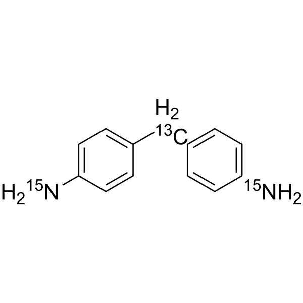 4,4′-Methylenedianiline-15N2, 13C Structure