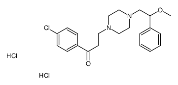 1-(4-chlorophenyl)-3-[4-(2-methoxy-2-phenylethyl)piperazin-1-yl]propan-1-one,dihydrochloride结构式