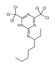 N-octan-3-yl-4,6-bis(trichloromethyl)-1,3,5-triazin-2-amine Structure