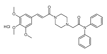 N,N-diphenyl-2-[4-[(E)-3-(3,4,5-trimethoxyphenyl)prop-2-enoyl]piperazin-1-yl]acetamide,hydrochloride Structure