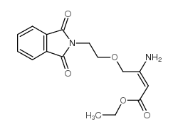 3-氨基-4-(2-邻苯二甲酰亚氨基乙氧基)巴豆酸乙酯结构式
