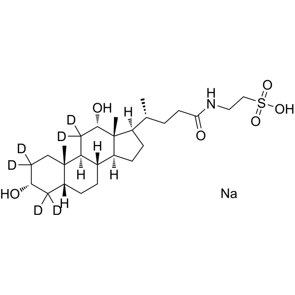 Taurodeoxycholate-d6 sodium salt Structure