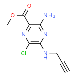 METHYL 3-AMINO-6-CHLORO-5-(PROP-2-YNYLAMINO)PYRAZINE-2-CARBOXYLATE Structure