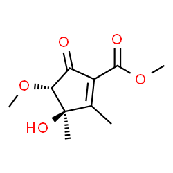 1-Cyclopentene-1-carboxylic acid, 3-hydroxy-4-methoxy-2,3-dimethyl-5-oxo-, methyl ester, (3R,4S)-rel- (9CI)结构式