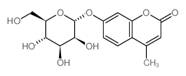4-甲基伞形酮基α-D-吡喃甘露糖苷结构式