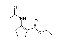 2-acetylaminocyclopent-1-enecarboxylic acid ethyl ester结构式