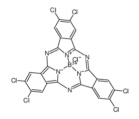 2,3,9,10,16,17-六氯化硼次酞菁硼结构式
