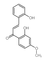 1-(2-hydroxy-4-methoxy-phenyl)-3-(2-hydroxyphenyl)prop-2-en-1-one structure