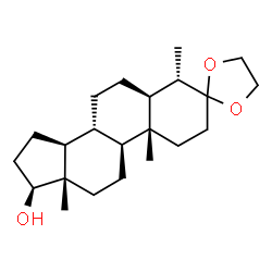 17β-Hydroxy-4α-methyl-5α-androstan-3-one ethylene acetal结构式
