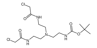 bis[N-(2-chloroethanoyl)aminoethyl]-[N-tert-butylcarbamoylaminoethyl]amine Structure