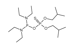 mixed anhydride of O,O-diisobutyl hydrogen phosphorothioate and tetraethylphosphorodiamidous acid结构式