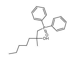 (2-hydroxy-2-methylheptyl)diphenylphosphine oxide结构式