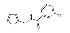 3-溴-N-(呋喃-2-基甲基)苯甲酰胺结构式