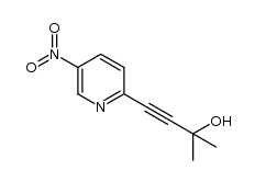 2-methyl-4-(5-nitropyridin-2-yl)but-3-yn-2-ol结构式