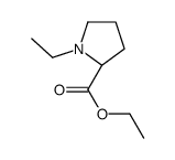(R)-(+)-1-乙基-2-吡咯烷羧酸乙酯结构式