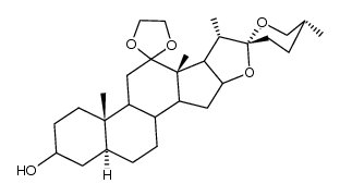(25R)-5α-Spirostan-3β-ol-12-ethylenacetal Structure