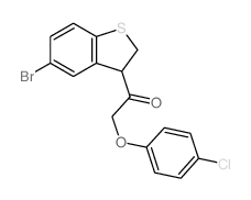 Ethanone,1-(5-bromo-2,3-dihydrobenzo[b]thien-3-yl)-2-(4-chlorophenoxy)- Structure