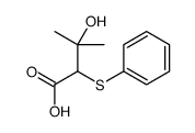 3-hydroxy-3-methyl-2-phenylsulfanylbutanoic acid结构式