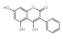 4,5,7-trihydroxy-3-phenylchromen-2-one Structure