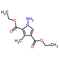 1-氨基-3-甲基-1H-吡咯-2,4-二羧酸二乙酯结构式