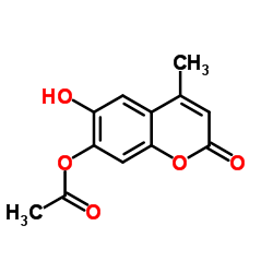 4-甲基-6-羟基-7-乙酰氧基香豆素结构式