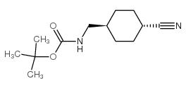 (((1R,4R)-4-氰基环己基)甲基)氨基甲酸 叔丁酯结构式