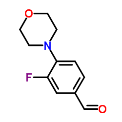 3-氟-4-吗啉-4-基苯甲醛结构式