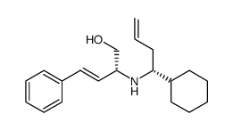 (2R,1'R)-2-(1-cyclohexylbut-3-enylamino)-4-phenylbut-3-en-1-ol Structure