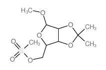 2-methoxy-7,7-dimethyl-4-(methylsulfonyloxymethyl)-3,6,8-trioxabicyclo[3.3.0]octane结构式